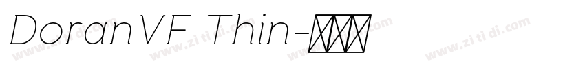 DoranVF Thin字体转换